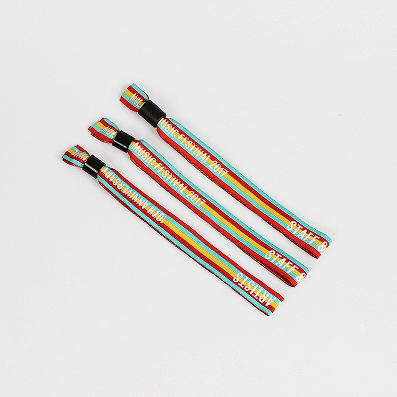 Customized Woven Cloth Wristbands Festival Wrist Tags