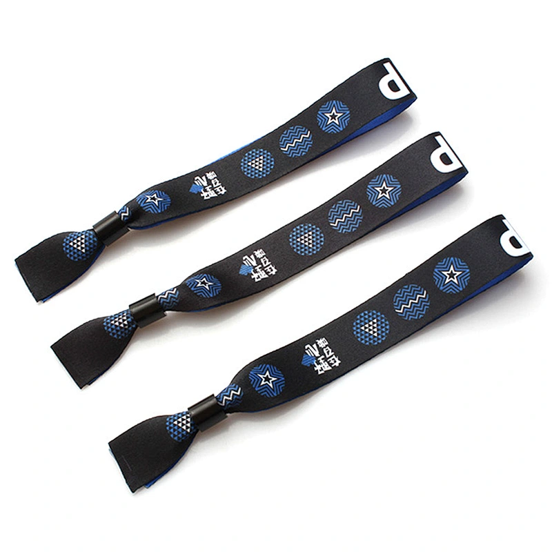 High quality nice appearance polyester, ribbon wristband for festival