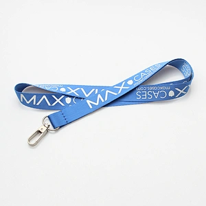New trend fashion custom printed ribbon lanyard neck strap keychain
