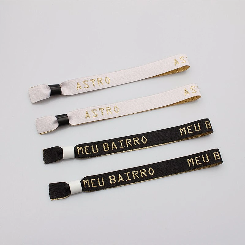 Factory directly selling weave logo polyester rfid wristband
