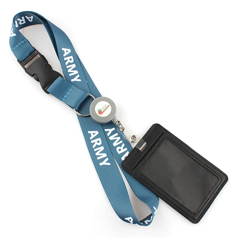 Sublimation retractable lanyard with pull reel for promotion