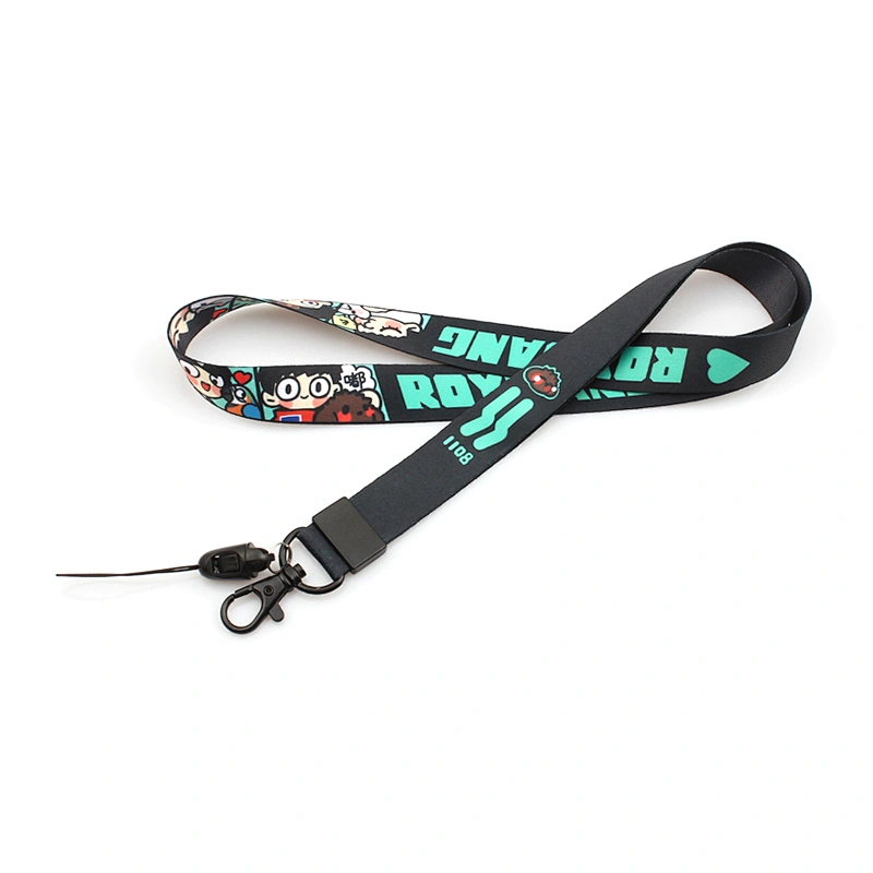 Keychain neck strap custom superhero small key printable lanyards with thumb hook