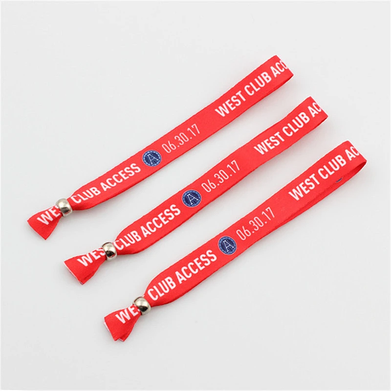 New arrival dye sublimation satin wristband with quick use lock