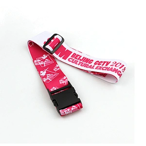 Factory Price Travel Cross heat transfer Printed Adjustable Luggage Belt for travel