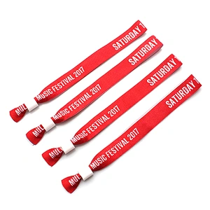 China good reputation embroidered handmade fabric woven wristband
