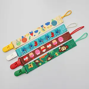 Custom Print Spoon Type Pacifier Clip Holder Baby Dummy Chain