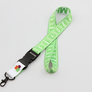 Top grade dye sublimation heat transfer printing disconnect lanyard with metal hook