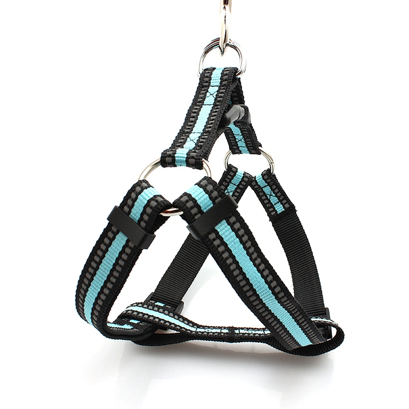 Popular personalized adjustable custom print blue dog harness