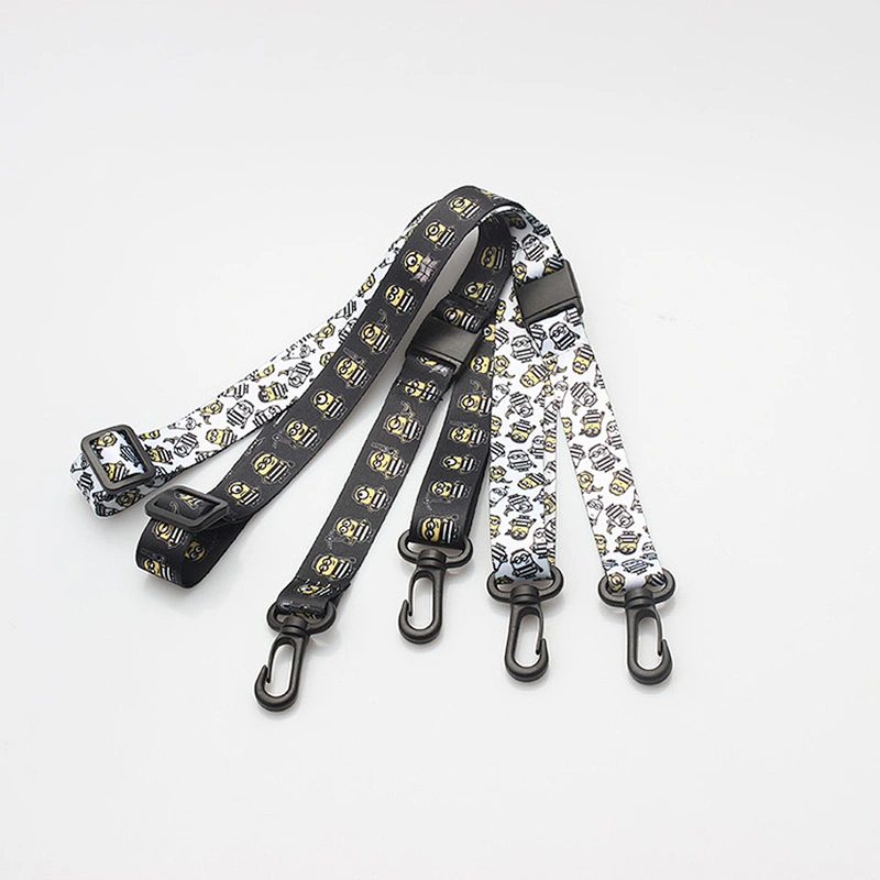 Customized logo sublimation rush lanyard with double bulldog clip