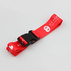 Wholesale colorful travel belt luggage strap with breakaway plastic hook