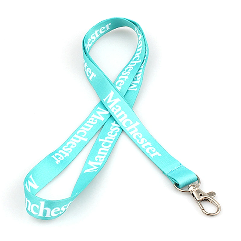 Cheap custom promotion heat transfer printed satin lanyard