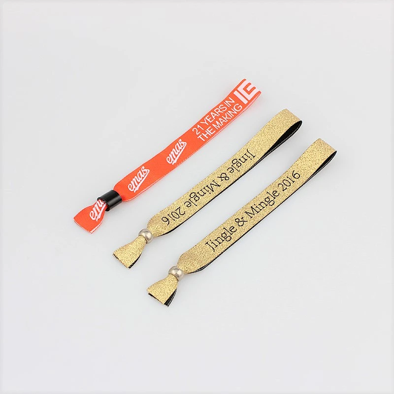 2019 polyester sublimation disposable id bracelet for event