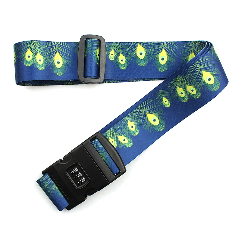 Custom polyester luggage webbing belt for suitcase business trip