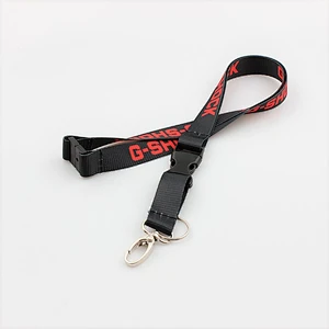 Manufacturer cheap custom printing polyester lanyard with breakaway buckle
