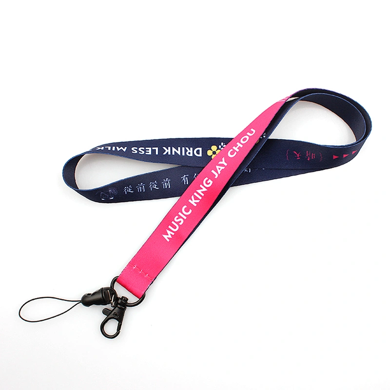 Factory price heat printing custom design logo neck lanyard cell phone loop