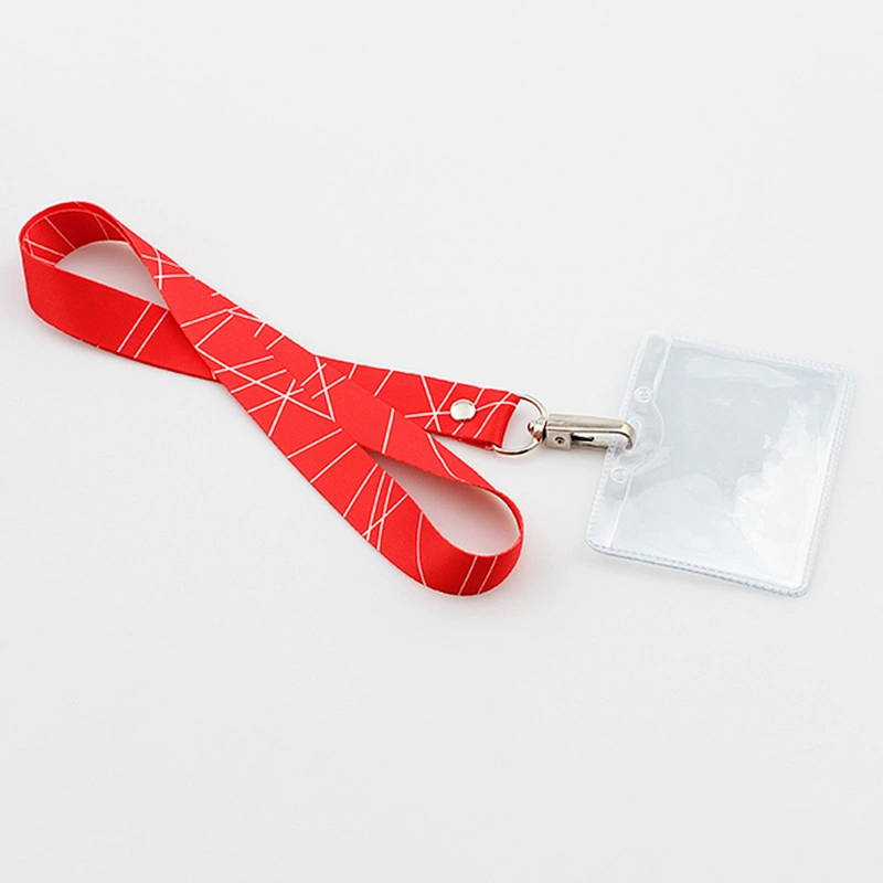Nice polyester ID card badge holder neck imprinted lanyards with metal hook