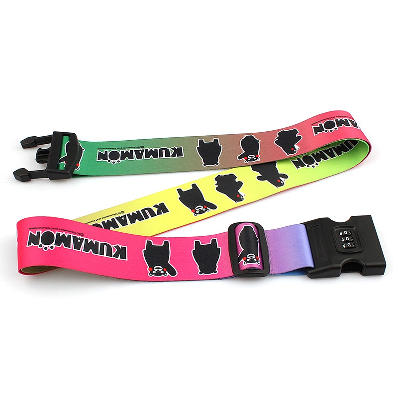 Customized travel accessory digital lock luggage bag belt with different logo