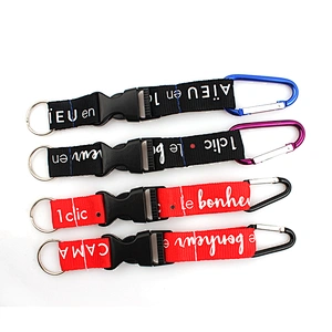 Custom logo karabiner climbing hook carabiner key lanyards
