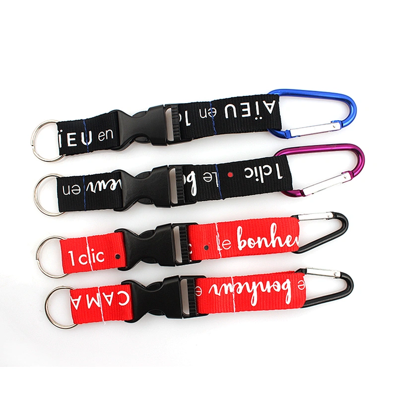 Custom logo karabiner climbing hook carabiner key lanyards