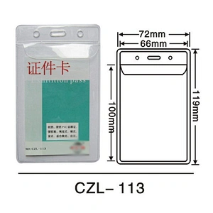 Hot sale custom plastic pvc clear pouch id credit card holders