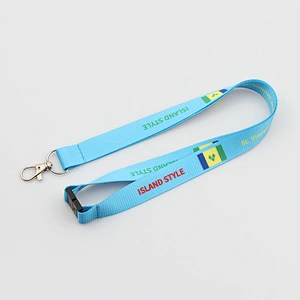 Fashion printed polyester lanyards with logo custom