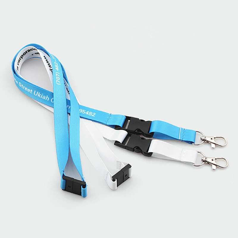 Heat transfer printing custom separable lanyards with accessories