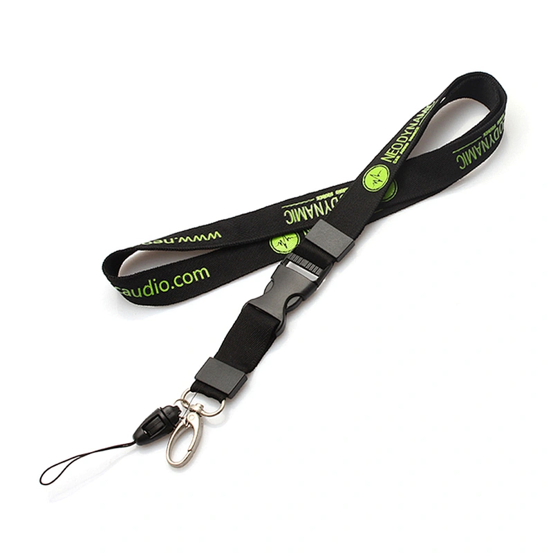 China wholesale high quality printed polyester lanyard both side with a metal hook