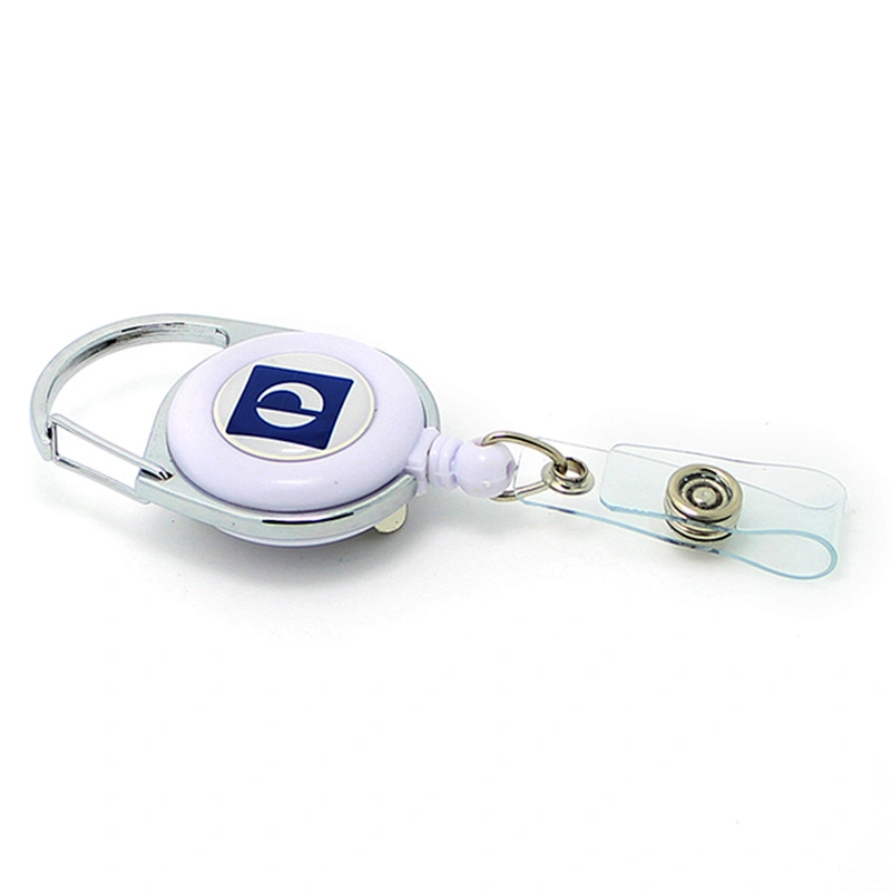 New style carabiner retractable pull reel badge holder