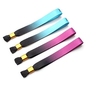 Cheap custom printing cloth textile fabric festival wristbands for events