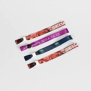 Advertising Polyester Jacquard Fabric Wristband For Gifts