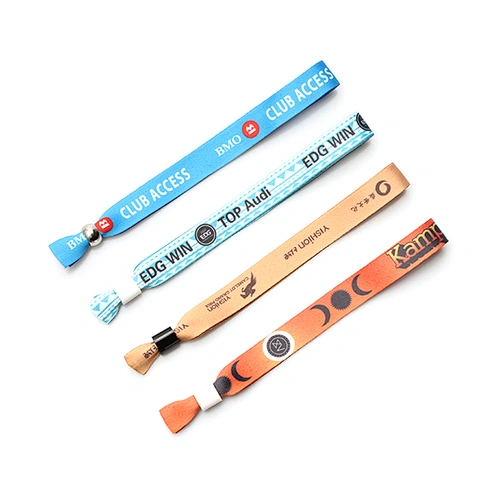 Hot sale custom logo printed cloth adjustable festival bracelet