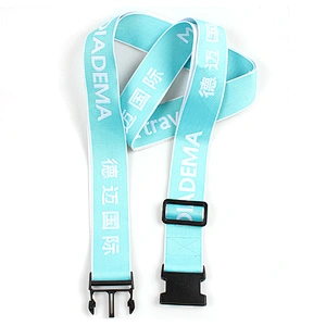 Factory OEM high quality woven luggage belt with adjustable buckle