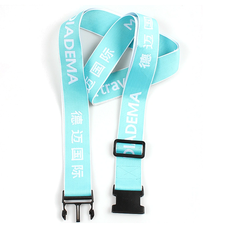 Factory OEM high quality woven luggage belt with adjustable buckle
