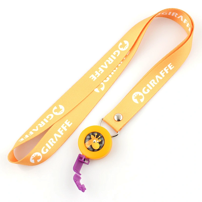 Free sample heat transfer printing neck lanyard with badge reel