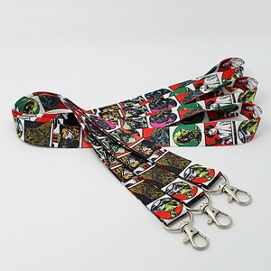 Cute dye-sublimated custom make lanyard keychain for company