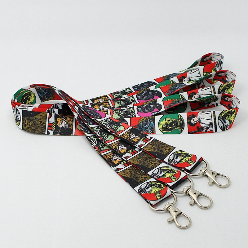 Cute dye-sublimated custom make lanyard keychain for company