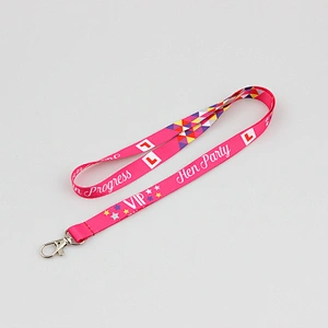 Promotional durable 100% polyester id lace lanyard for company staff