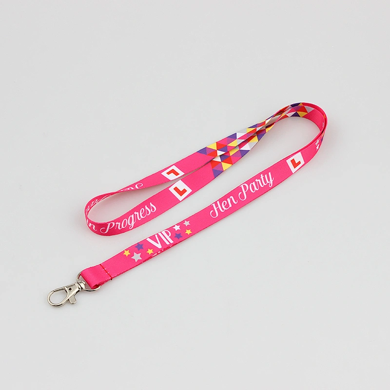 Promotional durable 100% polyester id lace lanyard for company staff