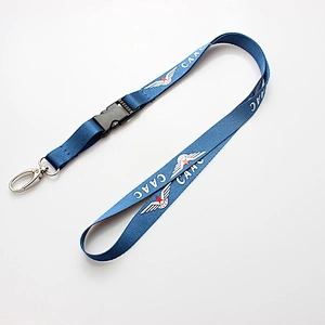 Factory directly sale metal clip polyester silk screen lanyard