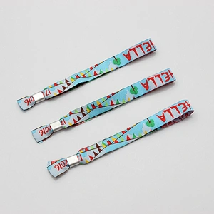 Cheap business souvenir removable wristband printing fabric for festival events
