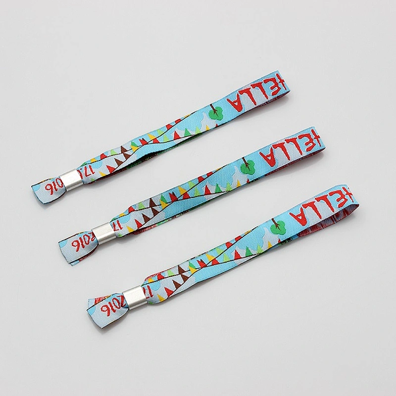 Cheap business souvenir removable wristband printing fabric for festival events