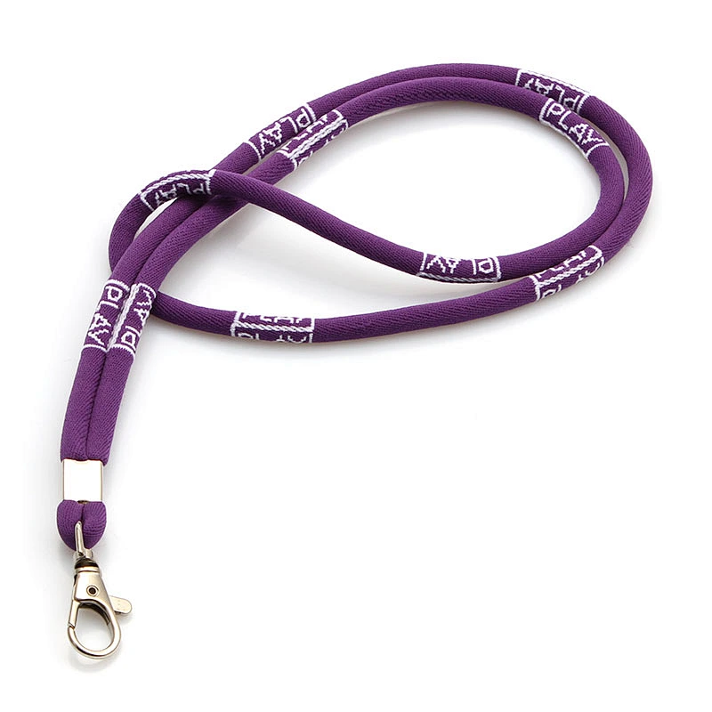 Factory OEM high quality personalized round lanyard for work/music/party