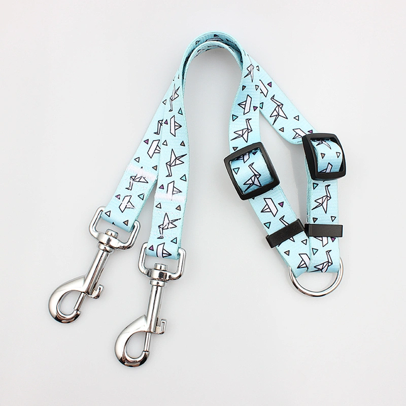 Custom Polyester Heat Transfer Printing Double Dog Leash