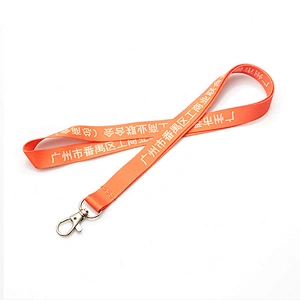 Personalized heat transfer printing lanyard keychain with hook