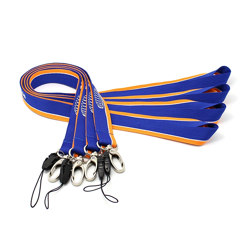 Factory custom cheap sublimation printing polyester lanyard