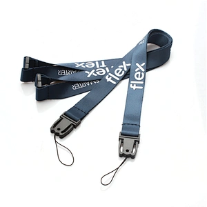 Wholesale nylon silk screen exhibition lanyards with logo custom