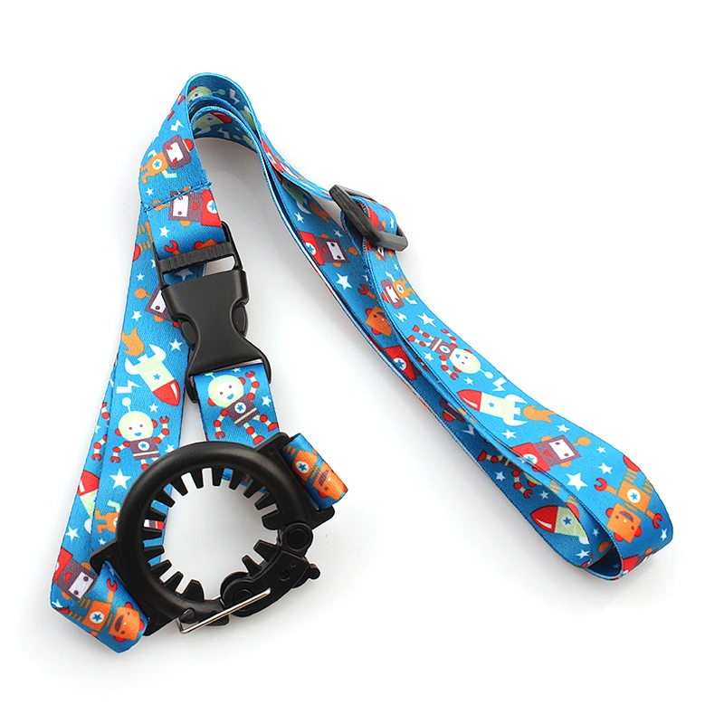 Popular heat transfer printed lanyard neck strap with bottle holder