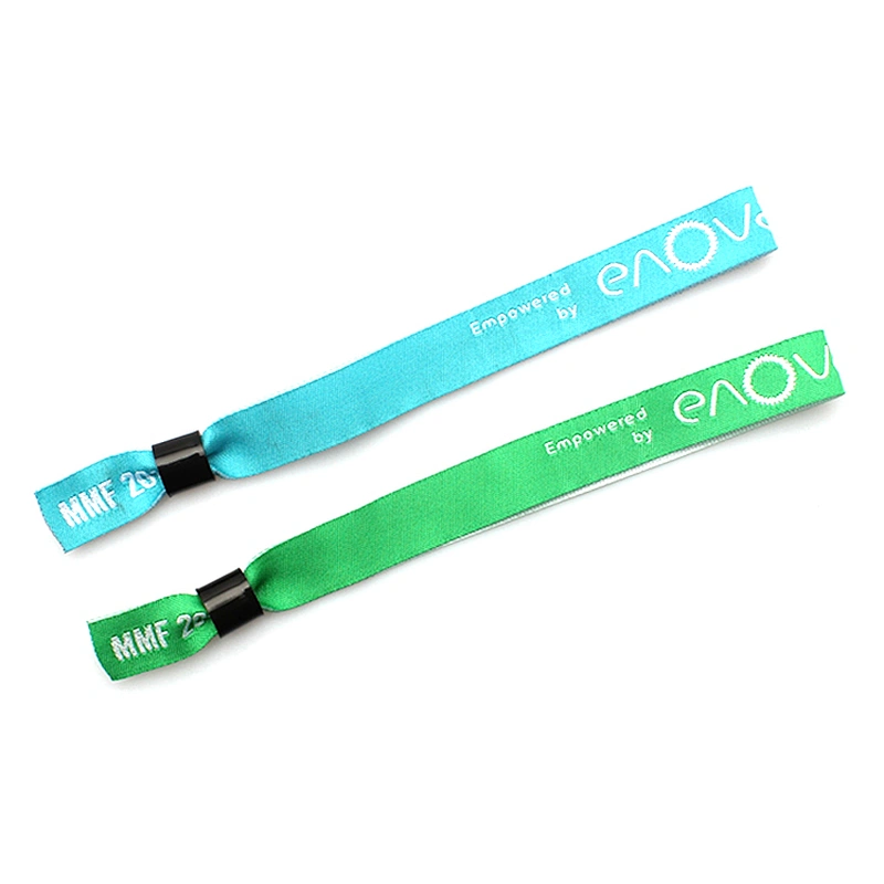 One time use wristband custom personalized woven bracelets