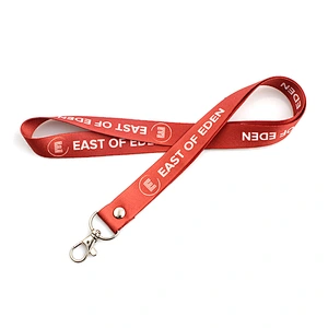 Sublimation polyester superhero lanyard with metal hook