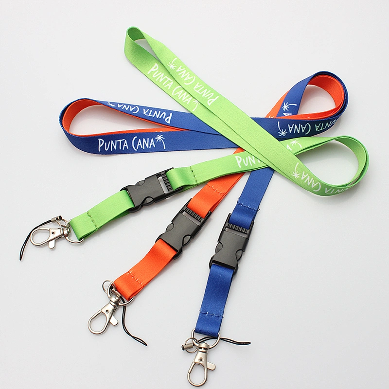 Hot sale custom sublimation printed football team nfl lanyard with detachable buckle